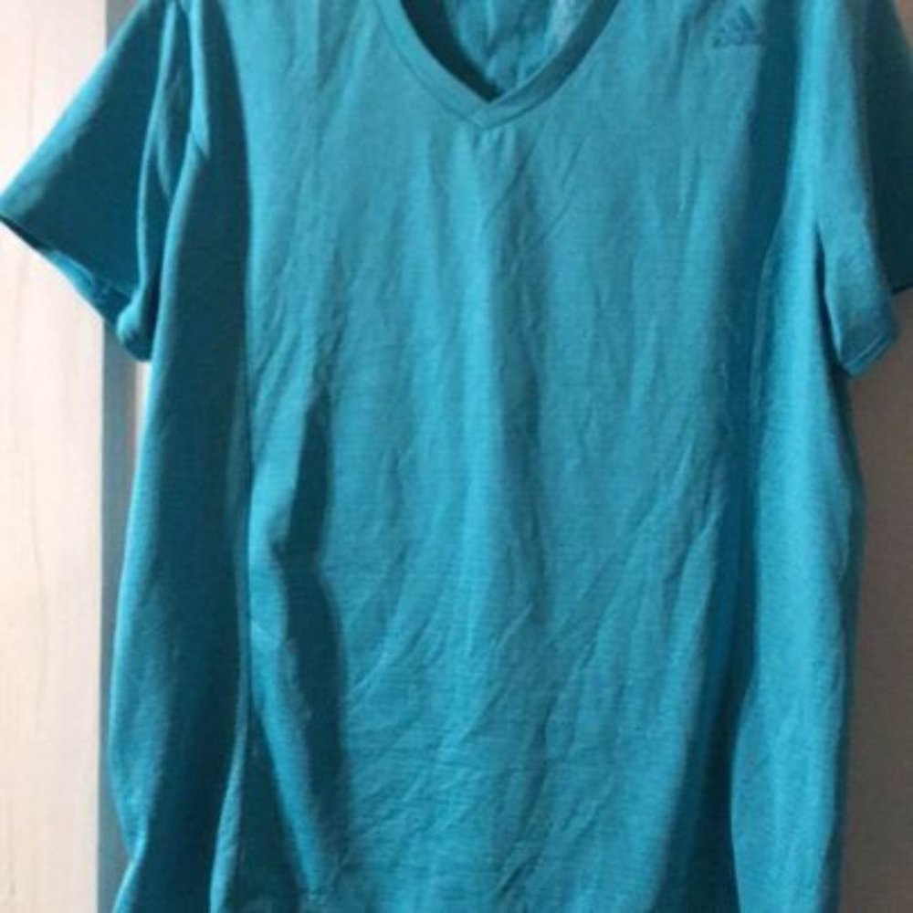 Adidas Blue Athletic Tee (Size XL)